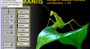 Mantis, un logiciel de gestion de collections d’insectes, très complet et gratuit